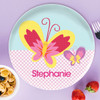 Smiley Butterfly Personalized Kids Plates