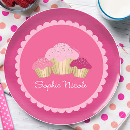 Sweet Cupcakes Personalized Melamine Plates