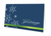 photo personalized christmas cards | Falling Snowflakes Blue Christmas Cards by Spark & Spark