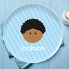 Just Like Me Boy Light Blue Personalized Dishes