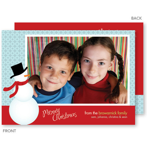 photo christmas cards | Cute Snowman Christmas Photo Cards by Spark & Spark