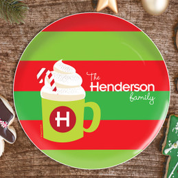 Yummy Hot Cocoa Personalized Christmas Plates