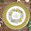 A Golden Xmas Wreath Personalized Christmas plates