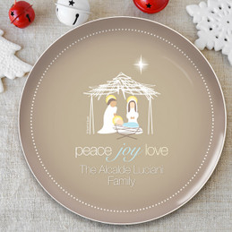 Wishful Nativity Personalized Christmas plates