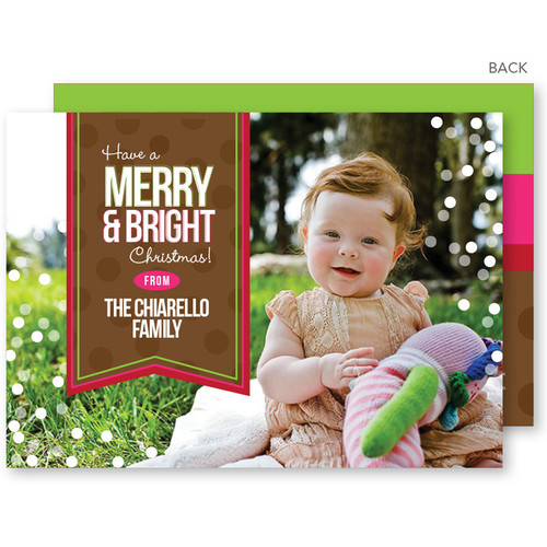non photo personalized christmas cards | Merry and Bright Christmas Photo Cards by Spark & Spark