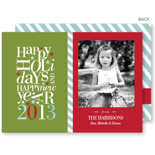 personalised photo christmas cards | Playful Holiday Christmas Photo Cards by Spark & Spark