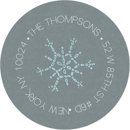 Sophisticated Snowflakes Christmas Address Labels