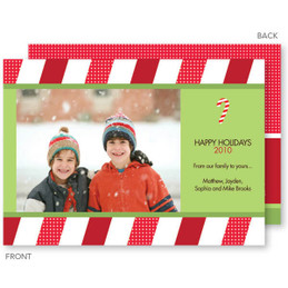 christmas cards personalized | Sweet Candy Cane Christmas Photo Cards by Spark & Spark