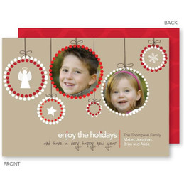 holiday cards custom printed | Photo Ornaments Khaki Christmas Photo Cards by Spark & Spark