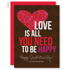 Personalised Valentines Cards | All You Need Is Love