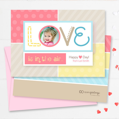 Colorful Childrens Valentines Cards | Love Is In The Air