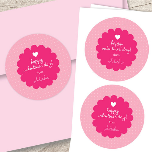 I Am Thinking Of Love Valentines Labels