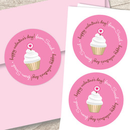 A Sweet Cupcake For Valentine Custom Stickers