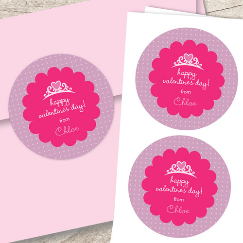 Valentine's Princess Custom Stickers