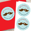 Mustache Love Valentines Labels