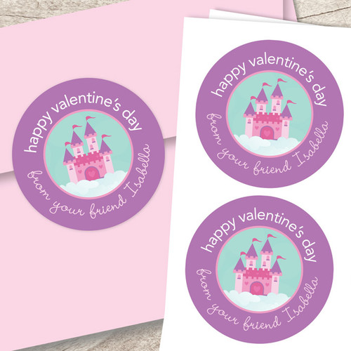 A Castle In The Sky Valentine Address Labels