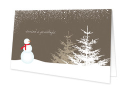 Custom Holiday Cards | Snowy Day Khaki Christmas Cards by Spark & Spark