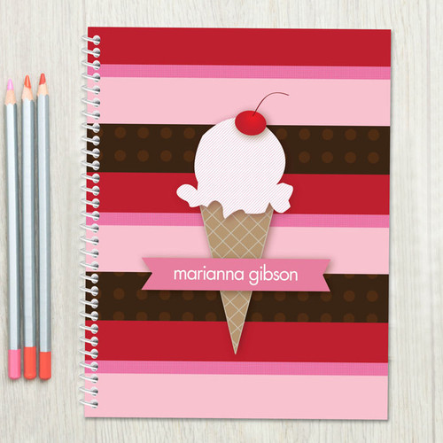 Strawberry Cone Kids Notebook