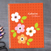 Orange Preppy Flowers Kids Notebook