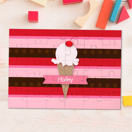 Strawberry Cone Personalized Puzzles By Spark & Spark