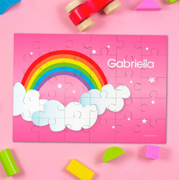 Dreamy Rainbow Personalized Kids Puzzles By Spark & Spark