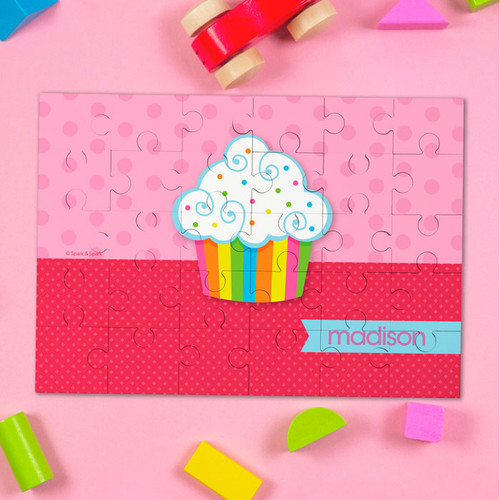 Rainbow Cupcake Personalized Puzzles By Spark & Spark