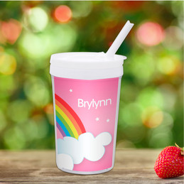Dreamy Rainbow Personalized Kids Cups