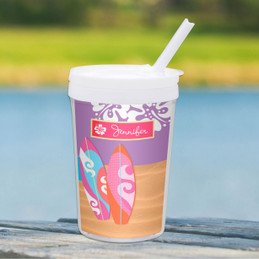 Surfing the Waves Personalized Kids Cups