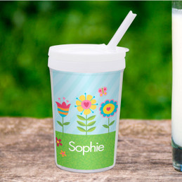 Spring Blooms Personalized Kids Cups