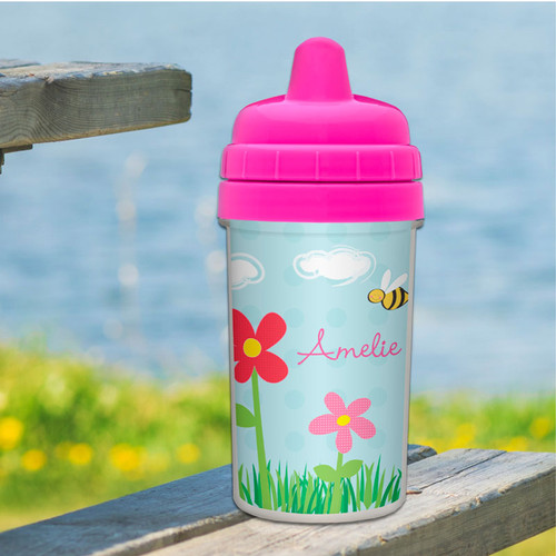 Spring Flowers Sippy Cup for Toddlers