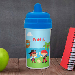 Personalized Red and Black Pirate Mouse Ears Toddler Cup with Lid and Built in Straw Sippy Cup Personalized Red and Black Pirate Mouse Ears Toddler Cup with Lid and Built in Straw Sippy Cup