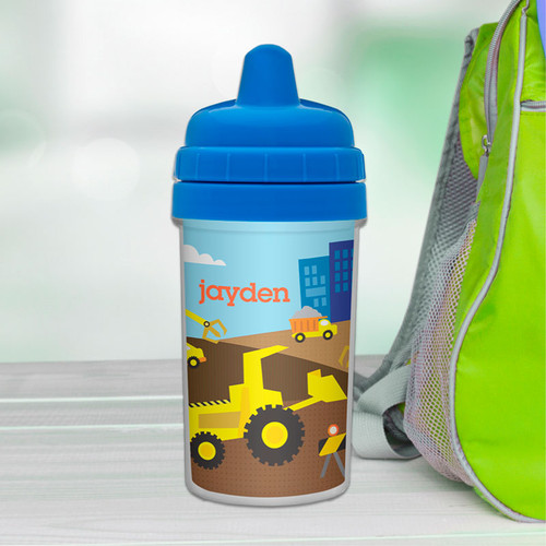 Fun Boys Sippy Cups with Construction Trucks