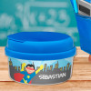 A Cool Black Haired Superhero Personalized Snack Bowls