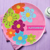 Shiny Bold Flowers Personalized Dishes