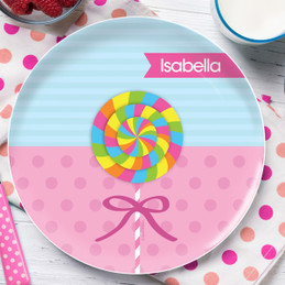 Yummy Lollipop Personalized Kids Plates