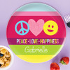 Peace & Love Signs Kids Plates