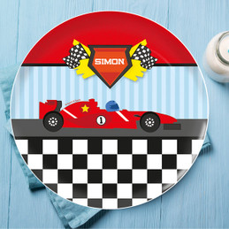 Fast Race Personalized Plates For Kids