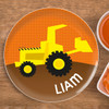 Fun Tractor Personalized Plates For Kids