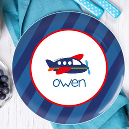 Airplane Ride Personalized Kids Plates