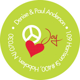 Peace, Love & Joy Christmas Address Labels