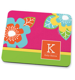Modern pink blooms Mouse Pad