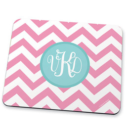 Classic pink chevron Mouse Pad
