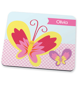 Smiley Butterfly Mouse Pad