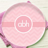 Initials On Chevron Personalized Dishes