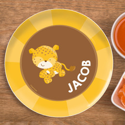 Cute Baby Cheetah Personalized Dishes