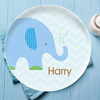 Blue Baby Elephant Kids Dinnerware