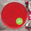 Simply Damask Personalized Christmas plate