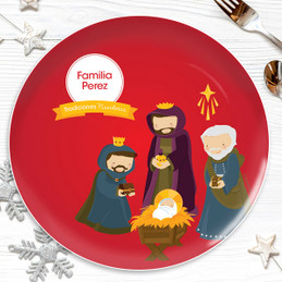 La Tradicion de los Reyes Magos Personalized Christmas plate