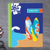surf boards personalized notebook for kids