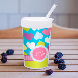 Happy Hearts Personalized Kids Cups